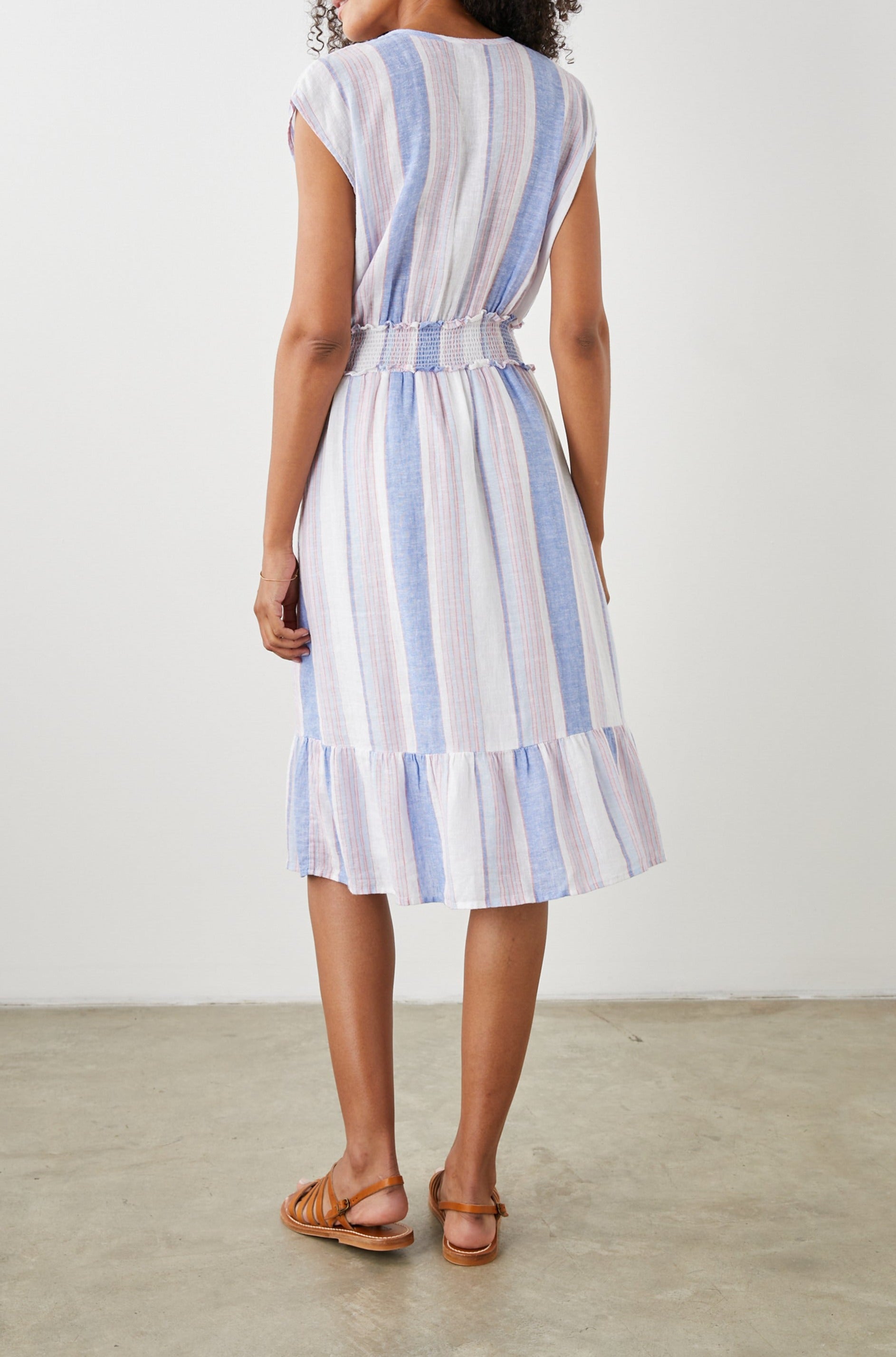 ASHLYN DRESS - MARINI STRIPE – Rails