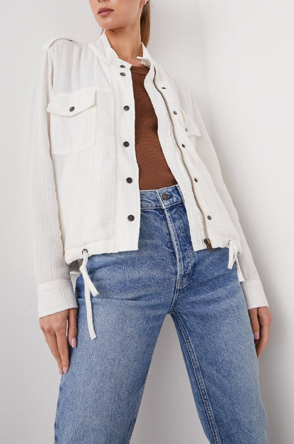 COLLINS JACKET WHITE - FRONT EDITORIAL