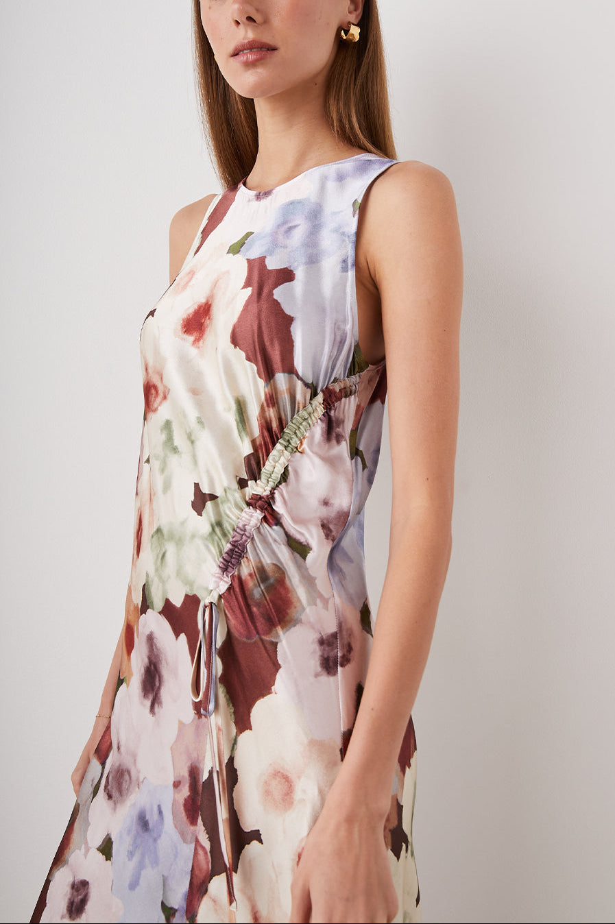 GABRIELLA DRESS PAINTED ROSE - SIDE BODY DETAILS