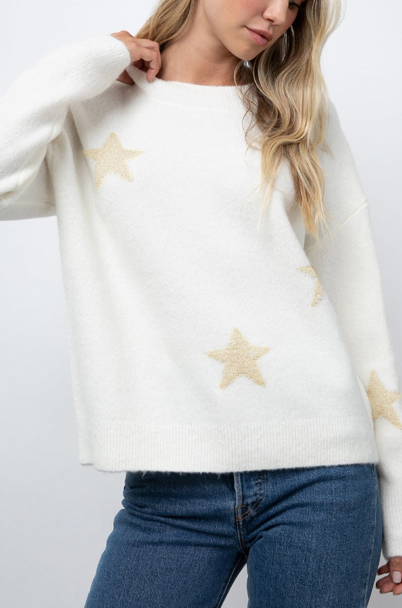 Kana White Gold Stars- front