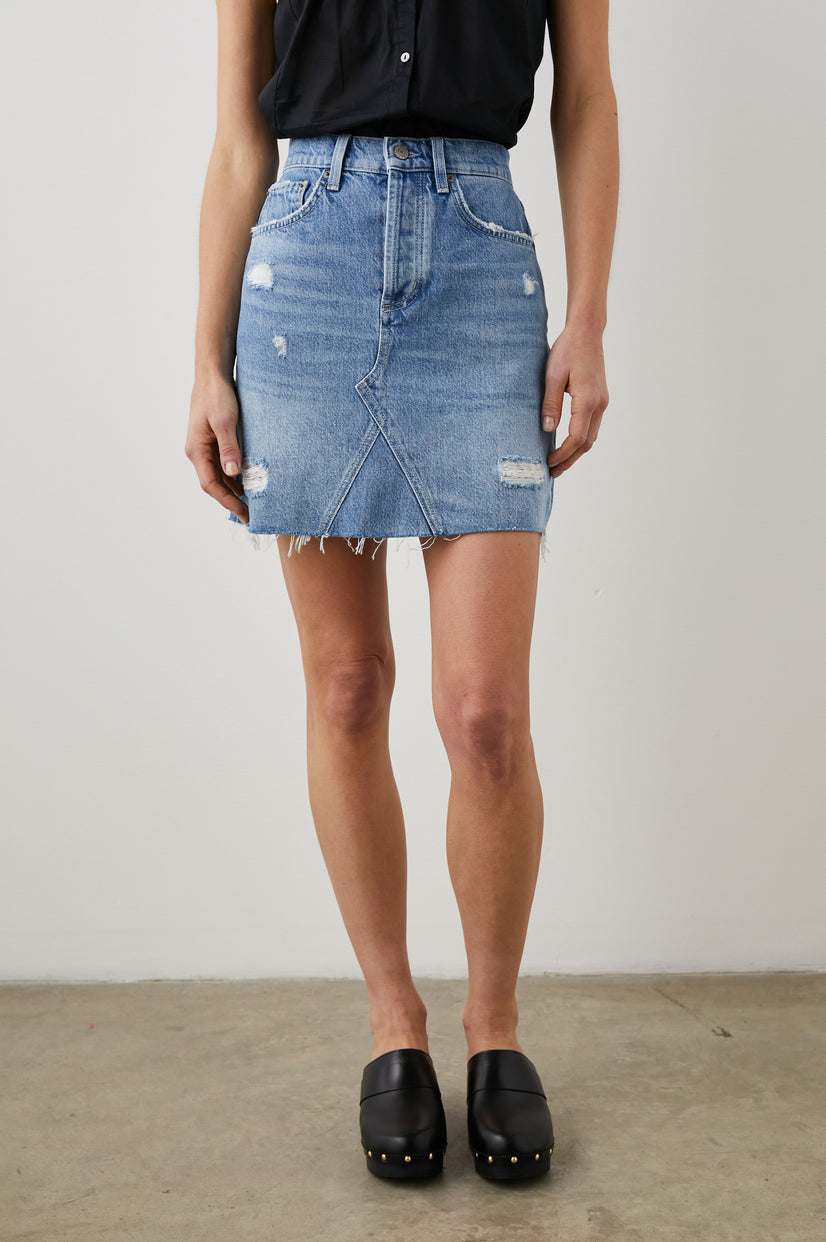 Rails Laurel Denim Mini Skirt- Marina Distress
