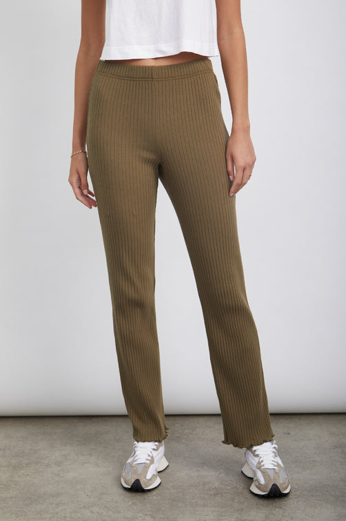 LUCA OLIVE PANT- FRONT
