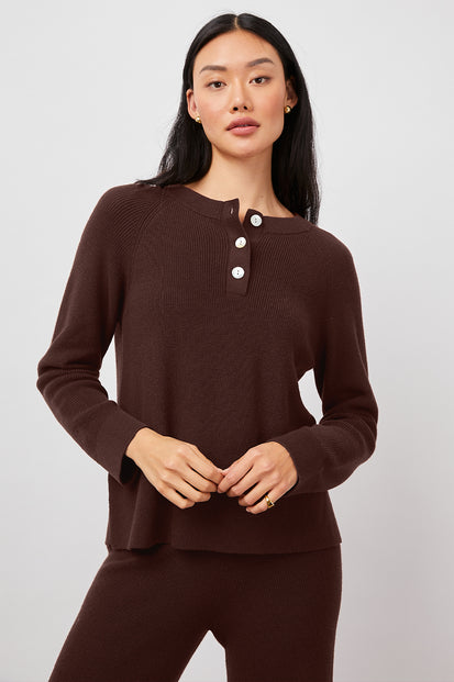 PIPER SWEATER - RUSSET - FRONT VIEW