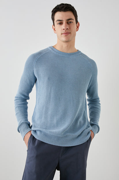 STERLING SWEATER SUNFADED BLUE - FRONT