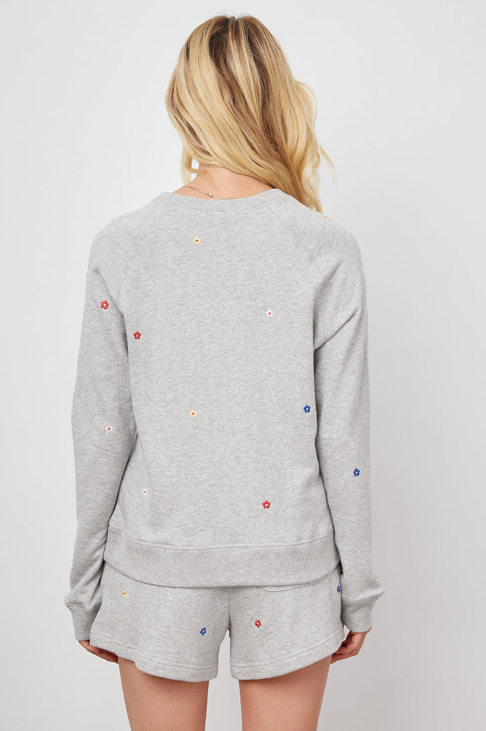 THEO HEATHER GREY DAISIES EMBROIDERY-BACK